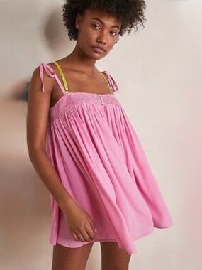 FREE PEOPLE Rule the world romper Sz M in "I want candy" pink